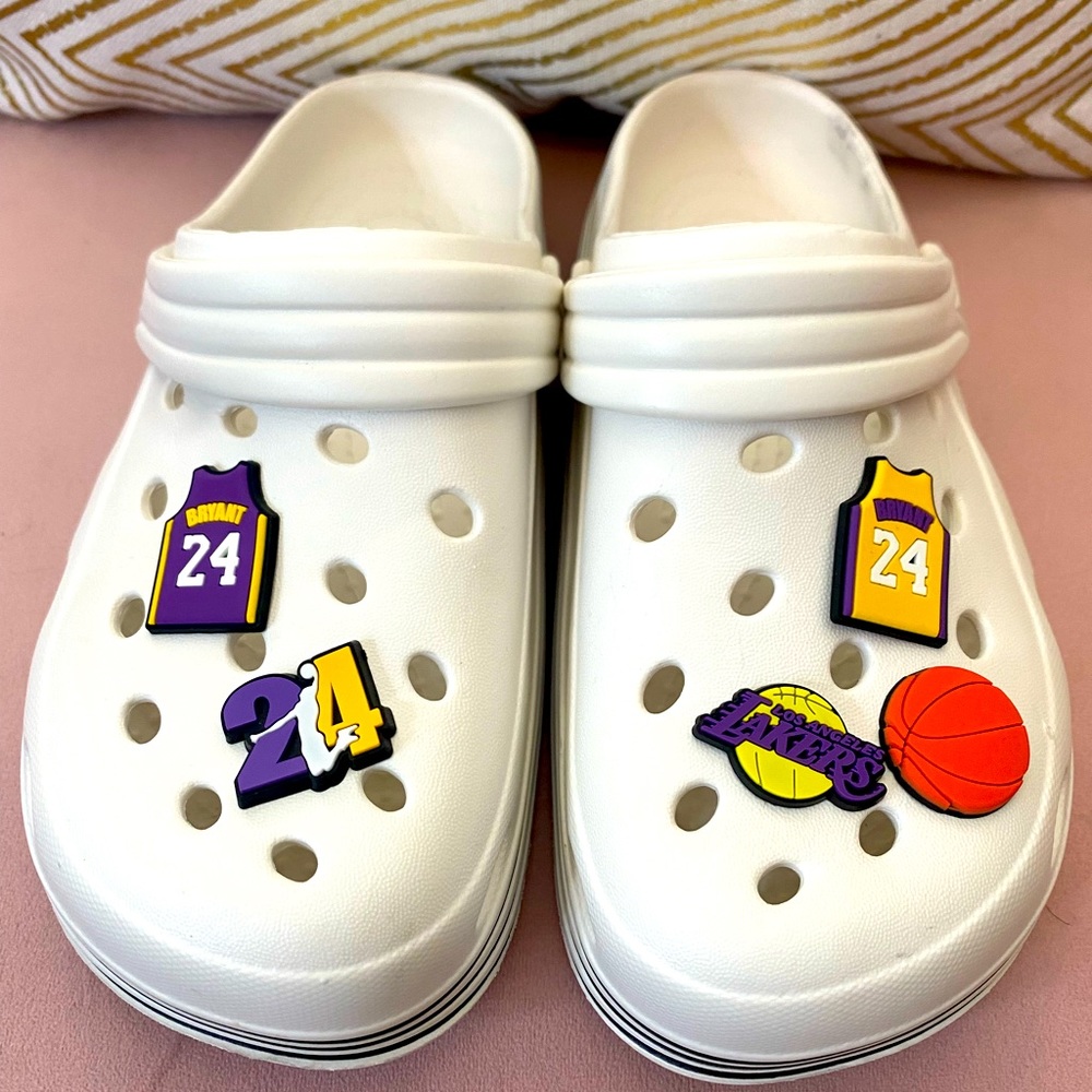Kobe Bryant Los Angeles Lakers Basketball Charms For Crocs New - Picture 1 of 3